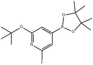 2-(tert-butoxy)-6-iodo-4-(4,4,5,5-tetramethyl-1,3,2-dioxaborolan-2-yl)pyridine Struktur