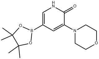 3-morpholino-5-(4,4,5,5-tetramethyl-1,3,2-dioxaborolan-2-yl)pyridin-2(1H)-one Struktur