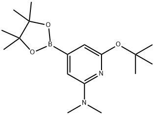 6-(tert-butoxy)-N,N-dimethyl-4-(4,4,5,5-tetramethyl-1,3,2-dioxaborolan-2-yl)pyridin-2-amine Struktur