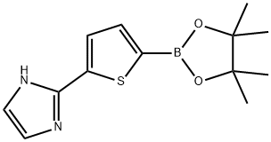 2-(5-(4,4,5,5-tetramethyl-1,3,2-dioxaborolan-2-yl)thiophen-2-yl)-1H-imidazole Struktur