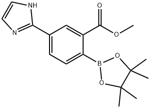 methyl 5-(1H-imidazol-2-yl)-2-(4,4,5,5-tetramethyl-1,3,2-dioxaborolan-2-yl)benzoate Struktur