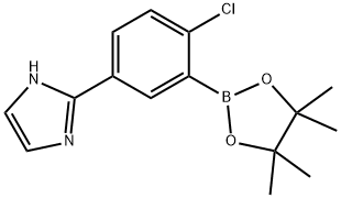 2-(4-chloro-3-(4,4,5,5-tetramethyl-1,3,2-dioxaborolan-2-yl)phenyl)-1H-imidazole Struktur