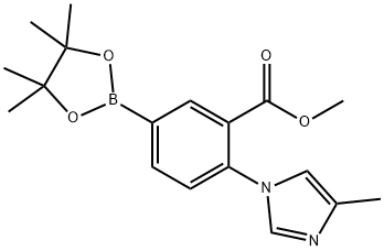 methyl 2-(4-methyl-1H-imidazol-1-yl)-5-(4,4,5,5-tetramethyl-1,3,2-dioxaborolan-2-yl)benzoate Struktur