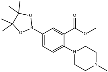 methyl 2-(4-methylpiperazin-1-yl)-5-(4,4,5,5-tetramethyl-1,3,2-dioxaborolan-2-yl)benzoate Struktur