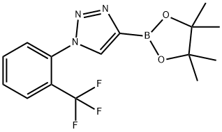 4-(4,4,5,5-tetramethyl-1,3,2-dioxaborolan-2-yl)-1-(2-(trifluoromethyl)phenyl)-1H-1,2,3-triazole Struktur