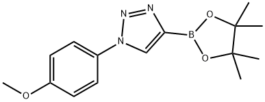 1-(4-methoxyphenyl)-4-(4,4,5,5-tetramethyl-1,3,2-dioxaborolan-2-yl)-1H-1,2,3-triazole Struktur