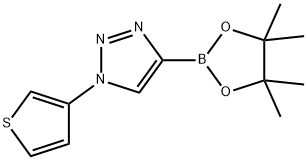 4-(4,4,5,5-tetramethyl-1,3,2-dioxaborolan-2-yl)-1-(thiophen-3-yl)-1H-1,2,3-triazole Struktur