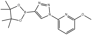 2-methoxy-6-(4-(4,4,5,5-tetramethyl-1,3,2-dioxaborolan-2-yl)-1H-1,2,3-triazol-1-yl)pyridine Structure