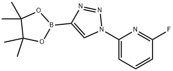 2-fluoro-6-(4-(4,4,5,5-tetramethyl-1,3,2-dioxaborolan-2-yl)-1H-1,2,3-triazol-1-yl)pyridine Struktur