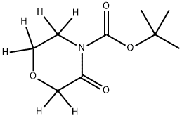 tert-butyl 3-oxomorpholine-4-carboxylate-2,2,5,5,6,6-d6 Struktur