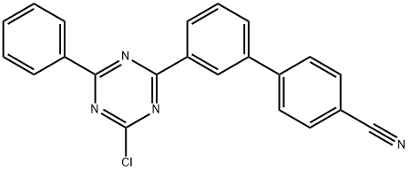 3'-(4-chloro-6-phenyl-1,3,5-triazin-2-yl)-[1,1'-biphenyl]-4-carbonitrile Struktur