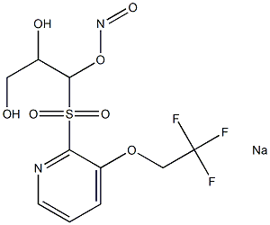 sodium 2-(azanidylsulfonyl)-3-(2,2,2-trifluoroethoxy)pyridine Struktur