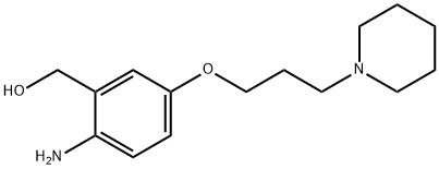 Benzenemethanol, 2-amino-5-[3-(1-piperidinyl)propoxy]- Struktur