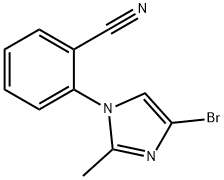 2-(4-bromo-2-methyl-1H-imidazol-1-yl)benzonitrile Struktur