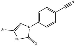 4-(4-bromo-2-oxo-2,3-dihydro-1H-imidazol-1-yl)benzonitrile Struktur