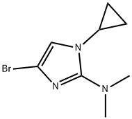 4-bromo-1-cyclopropyl-N,N-dimethyl-1H-imidazol-2-amine Struktur