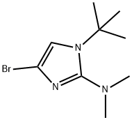 4-bromo-1-(tert-butyl)-N,N-dimethyl-1H-imidazol-2-amine Struktur