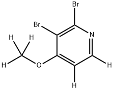 2,3-dibromo-4-(methoxy-d3)pyridine-5,6-d2 Struktur