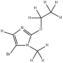 5-bromo-2-(ethoxy-d5)-1-(methyl-d3)-1H-imidazole-4-d Struktur