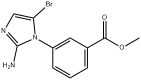 methyl 3-(2-amino-5-bromo-1H-imidazol-1-yl)benzoate Struktur