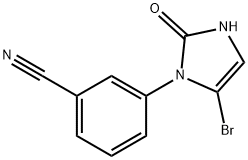 3-(5-bromo-2-oxo-2,3-dihydro-1H-imidazol-1-yl)benzonitrile Struktur