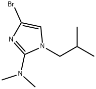 4-bromo-1-isobutyl-N,N-dimethyl-1H-imidazol-2-amine Struktur