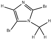 2,5-dibromo-1-(methyl-d3)-1H-imidazole-4-d Struktur