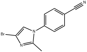 4-(4-bromo-2-methyl-1H-imidazol-1-yl)benzonitrile Struktur