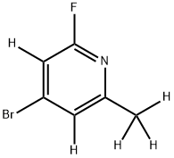 4-bromo-2-fluoro-6-(methyl-d3)pyridine-3,5-d2 Struktur