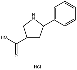 5-Phenyl-pyrrolidine-3-carboxylic acid hydrochloride Struktur