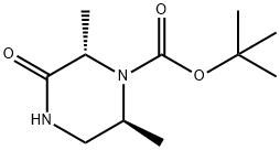 1-Piperazinecarboxylic acid, 2,6-dimethyl-3-oxo-, 1,1-dimethylethyl ester, (2S,6S)- Struktur