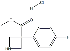 methyl 3-(4-fluorophenyl)azetidine-3-carboxylate hydrochloride Struktur