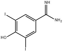 4-hydroxy-3,5-diiodobenzamidine Struktur