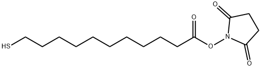 11-Mercaptoundecanoic acid 2,5-dioxo-1-pyrrolidinyl ester Struktur