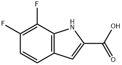 6,7-difluoro-1H-indole-2-carboxylic acid Struktur