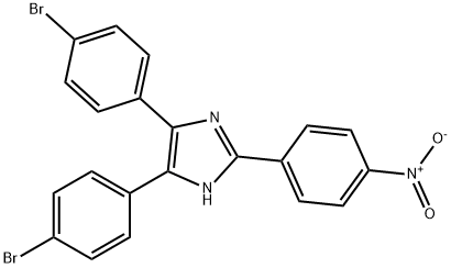 4,5-bis(4-bromophenyl)-2-{4-nitrophenyl}-1H-imidazole Struktur