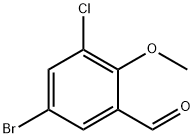 5-Bromo-3-chloro-2-methoxy-benzaldehyde Struktur