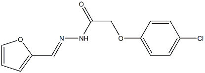 2-(4-chlorophenoxy)-N'-[(1E)-(furan-2-yl)methylidene]acetohydrazide Struktur