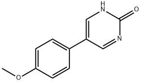 2-Hydroxy-5-(4-methoxylphenyl)pyrimidine Struktur