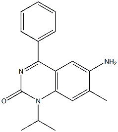 6-amino-7-methyl-4-phenyl-1-(propan-2-yl)-1,2-dihydroquinazolin-2-one Struktur