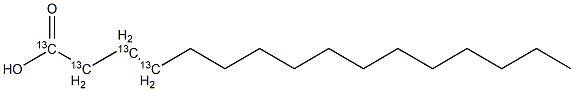 Palmitic acid-1,2,3,4-13C4 Struktur