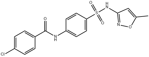 4-chloro-N-(4-{[(5-methyl-3-isoxazolyl)amino]sulfonyl}phenyl)benzamide Struktur