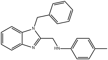 N-[(1-benzyl-1H-benzimidazol-2-yl)methyl]-4-methylaniline Struktur