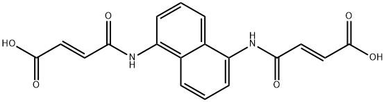 (E)-4-[(5-{[(E)-4-hydroxy-4-oxo-2-butenoyl]amino}-1-naphthyl)amino]-4-oxo-2-butenoic acid Struktur