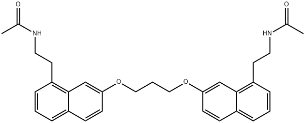 Acetamide, N,N'-[1,3-propanediylbis(oxy-7,1-naphthalenediyl-2,1-ethanediyl)]bis- Struktur