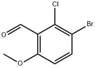 3-Bromo-2-chloro-6-methoxy-benzaldehyde Struktur