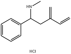 N-methyl-3-methylene-1-phenyl-4-penten-1-amine hydrochloride Struktur