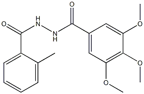 3,4,5-trimethoxy-N'-(2-methylbenzoyl)benzohydrazide Struktur