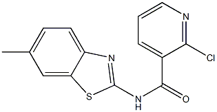 2-chloro-N-(6-methyl-1,3-benzothiazol-2-yl)pyridine-3-carboxamide Struktur