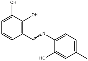 3-{[(2-hydroxy-4-methylphenyl)imino]methyl}-1,2-benzenediol Struktur